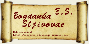 Bogdanka Šljivovac vizit kartica